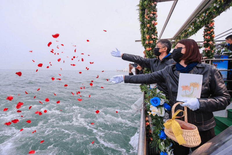 2023年京津冀骨灰撒海活动在天津渤海湾举行