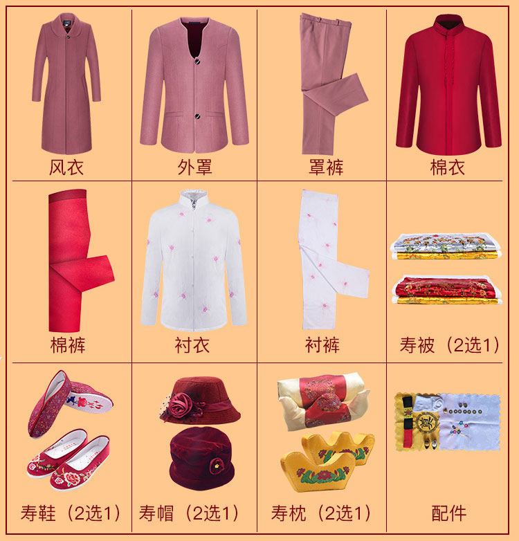 寿衣里有哪些配件？这12种寿衣配件的用法，千万不能搞错