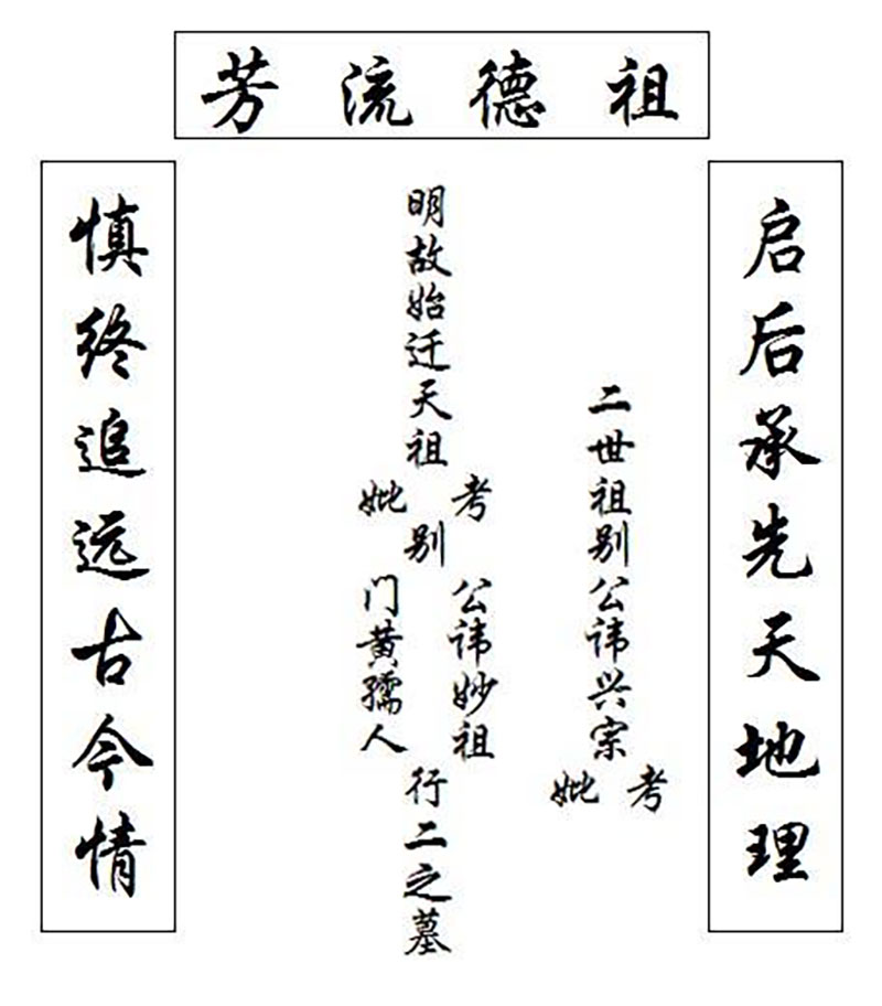 各辈分碑文称谓