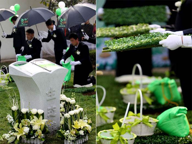 骨灰盒落葬的具体仪式